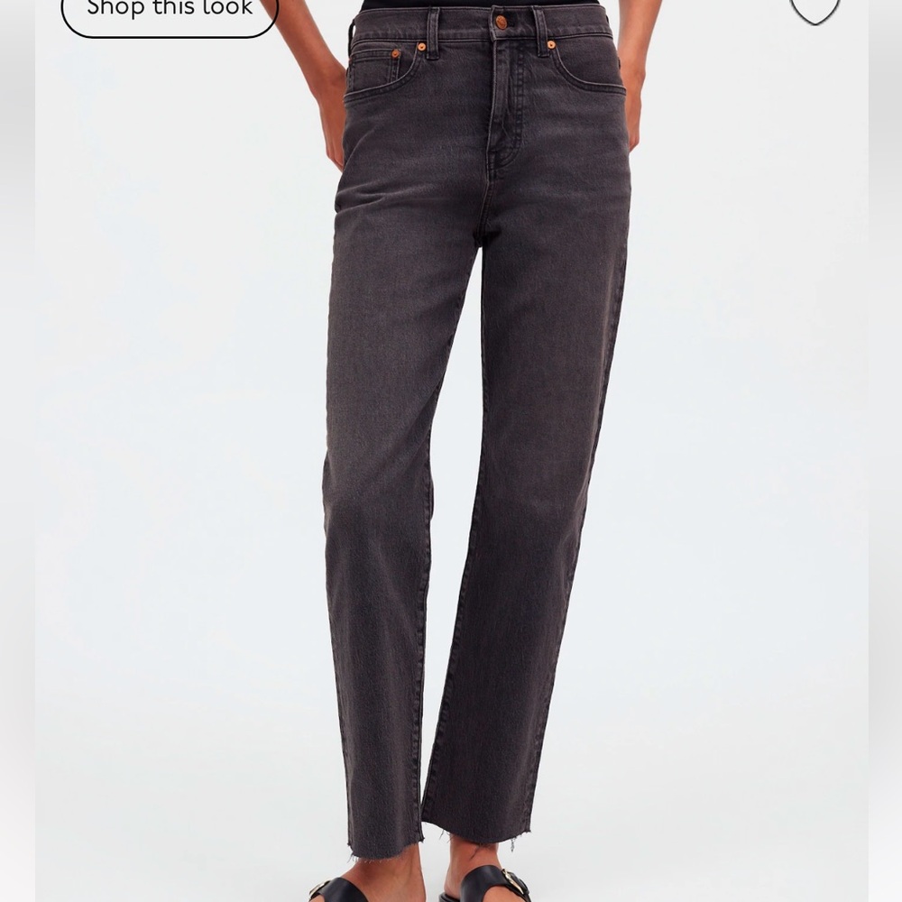 Madewell the 90s straight crop Jean in washed blast size 27